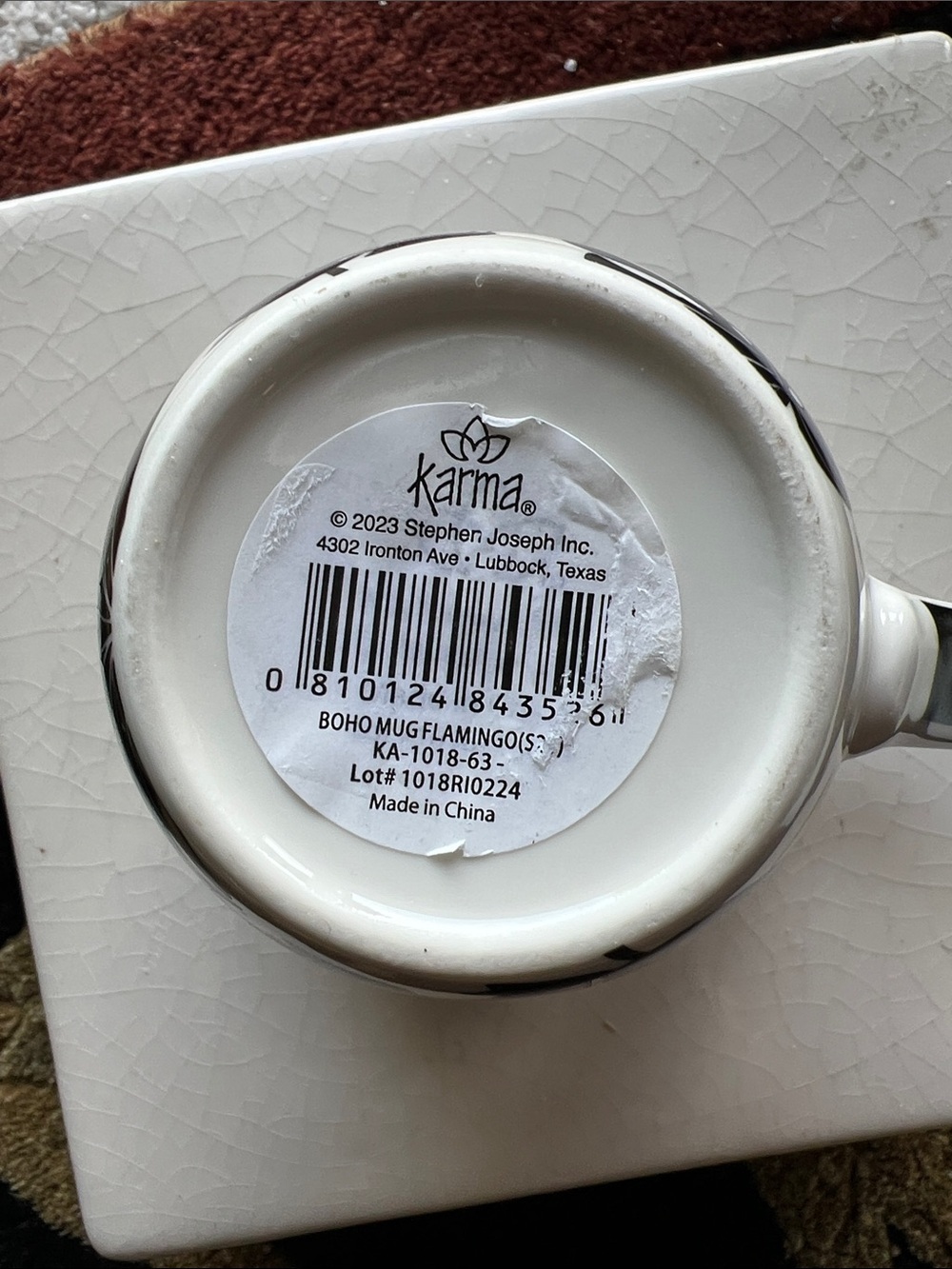 Karma Flamingo Hobo Coffee Tea Mug Cup NEW WITH TAGS “Find Balance” - Picture 6 of 13